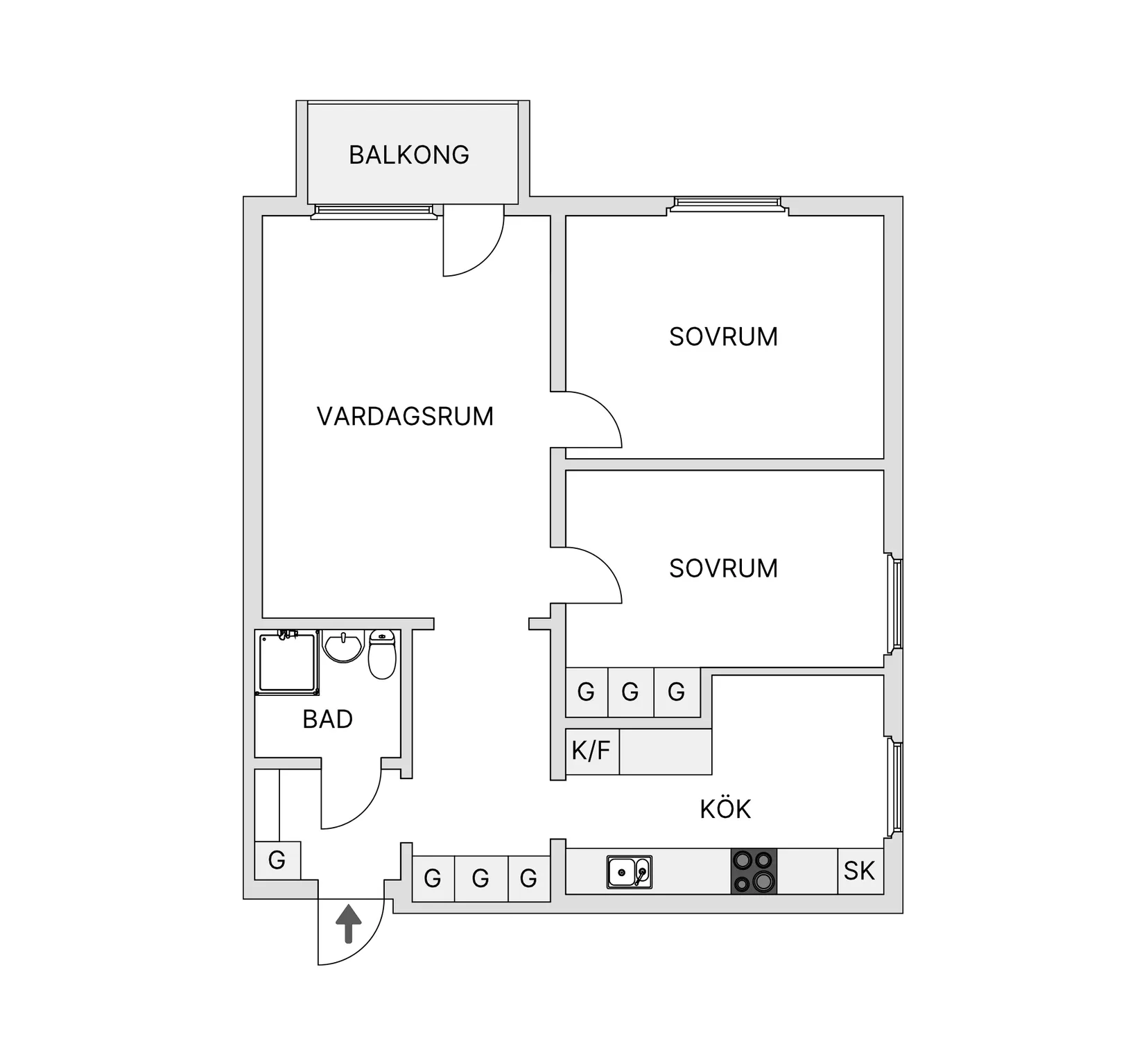 Bostadsrätt, Ekshäradsgatan 83, 3tr, Farsta, Stockholm