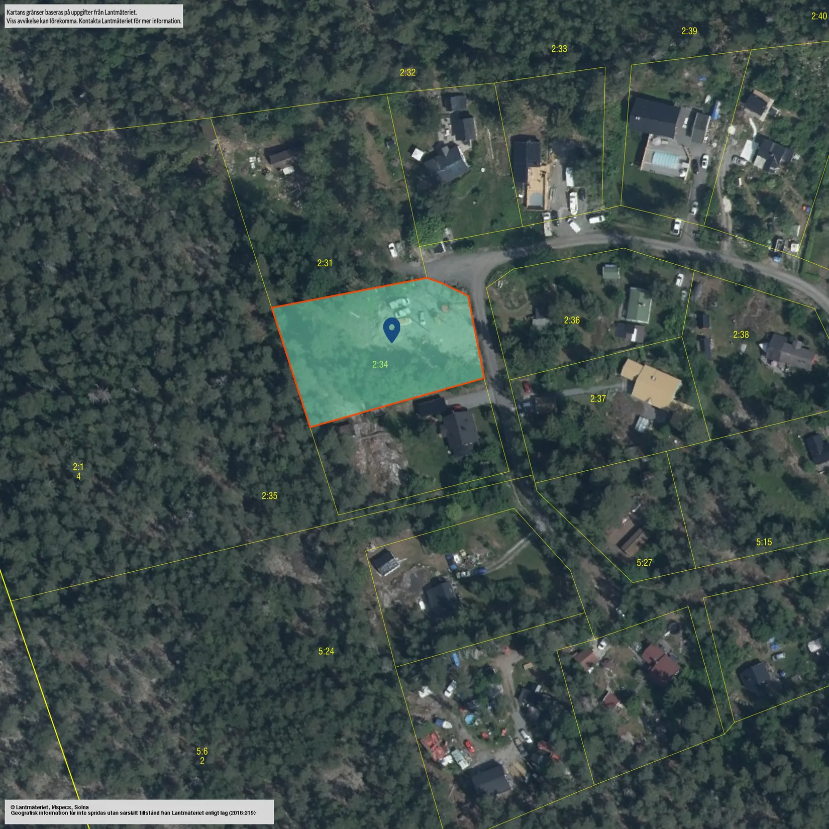 Tomt, Skogsbrynsbacken 18, Färingsö, Ekerö