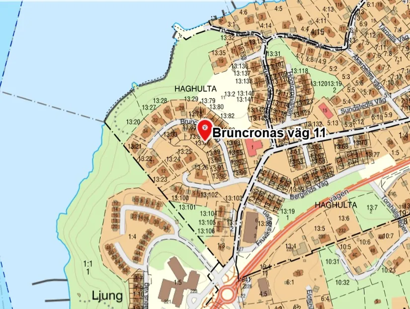 Villa, Radhus, Bruncronas väg 11, Värmdö - Haghulta, Värmdö