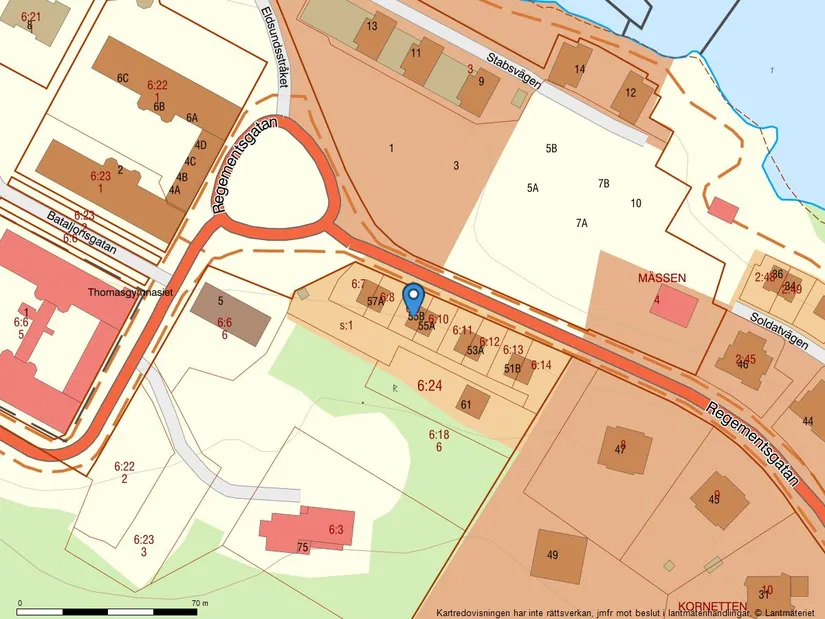 Villa, Radhus, Regementsgatan 55B, Strängnäs