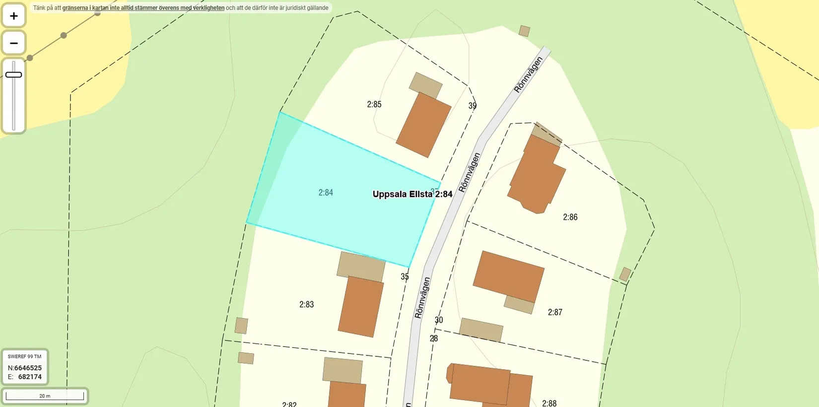 Tomt, Rönnvägen 37, Knutby, Uppsala