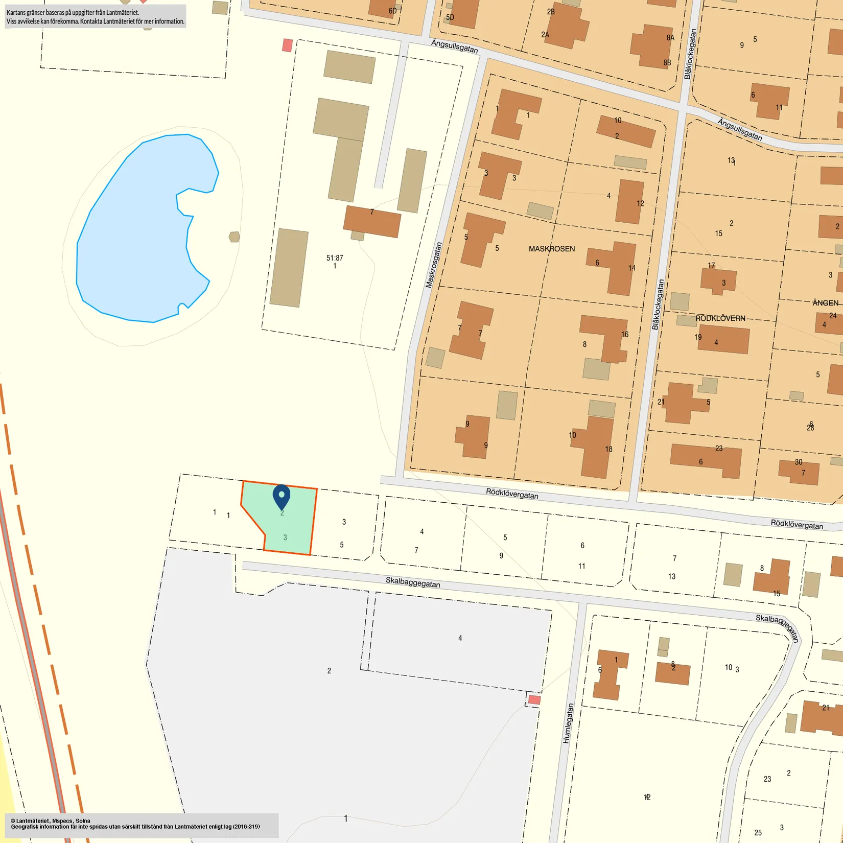 Tomt, Skalbaggegatan 3, Västeräng, etapp 2, Skurup