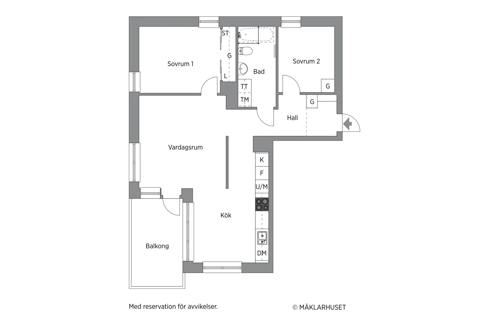 Bostadsrätt, Kokillbacken 1, 5 Tr, Kungsängen centrum, Upplands-Bro