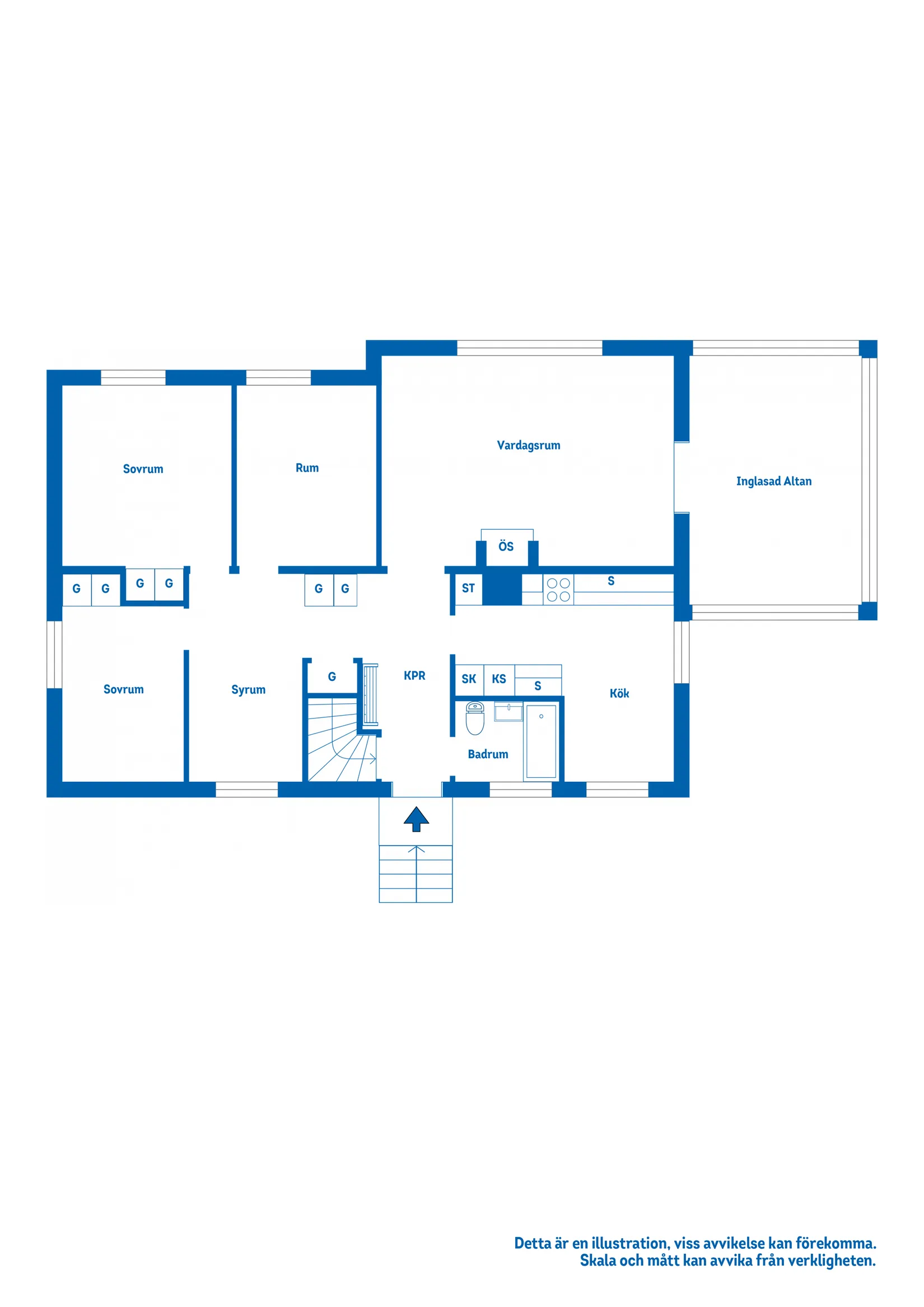 Villa, Bergsgatan 39, Nybble, Flen