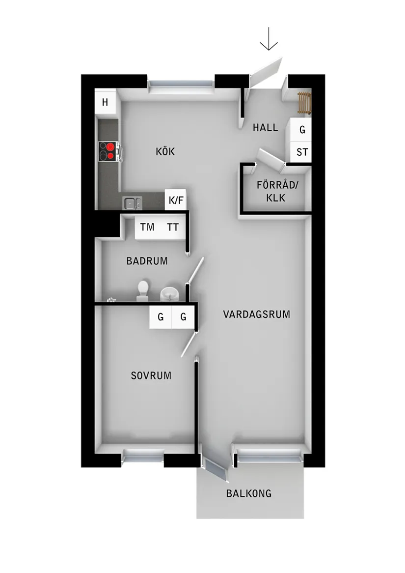 Bostadsrätt, Barbro Alvings Gata 23, Fruängen, Stockholm