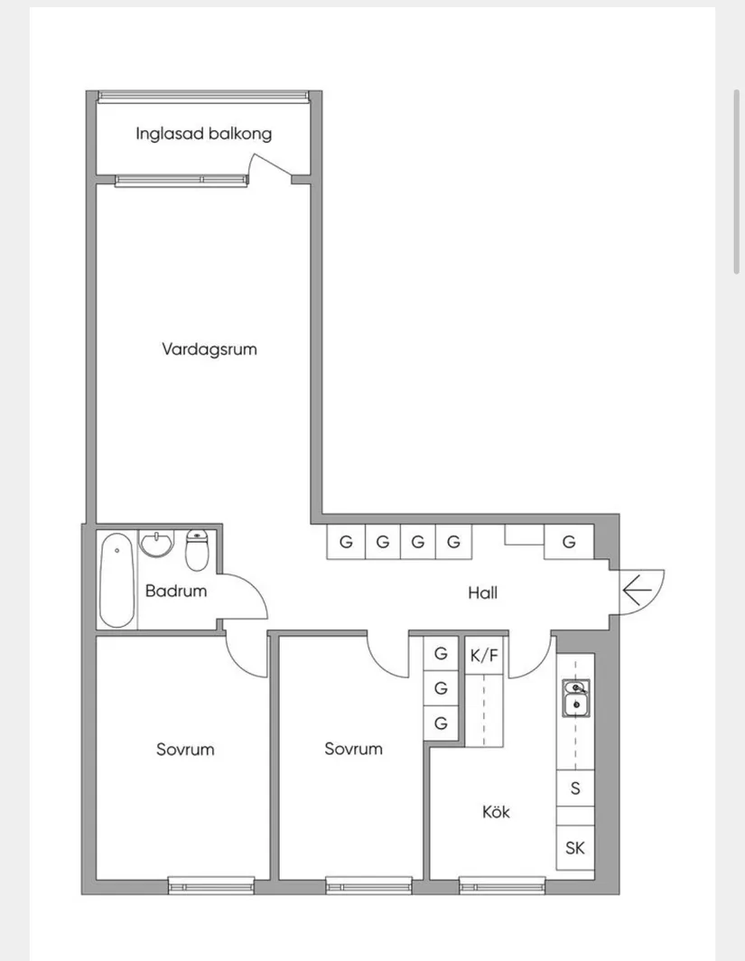 Bostadsrätt, Albinsrogatan 55, Borgmästaregården, Malmö
