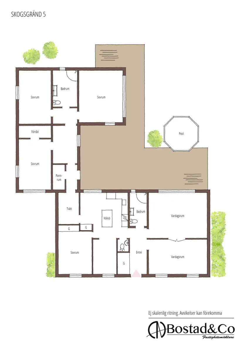 Villa, Skogsgränd 5, Kvibille, Halmstad