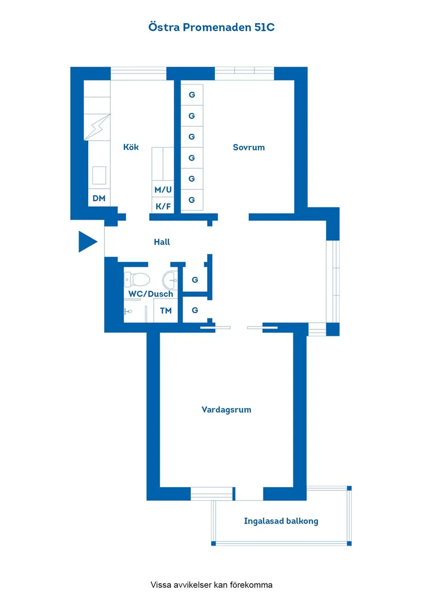 Bostadsrätt, Östra Promenaden 51C, Öster, Norrköping