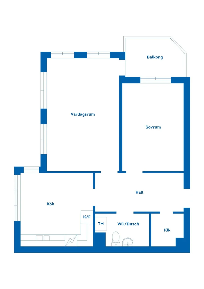 Bostadsrätt, Södra Kansligatan 31, Söder, Gävle