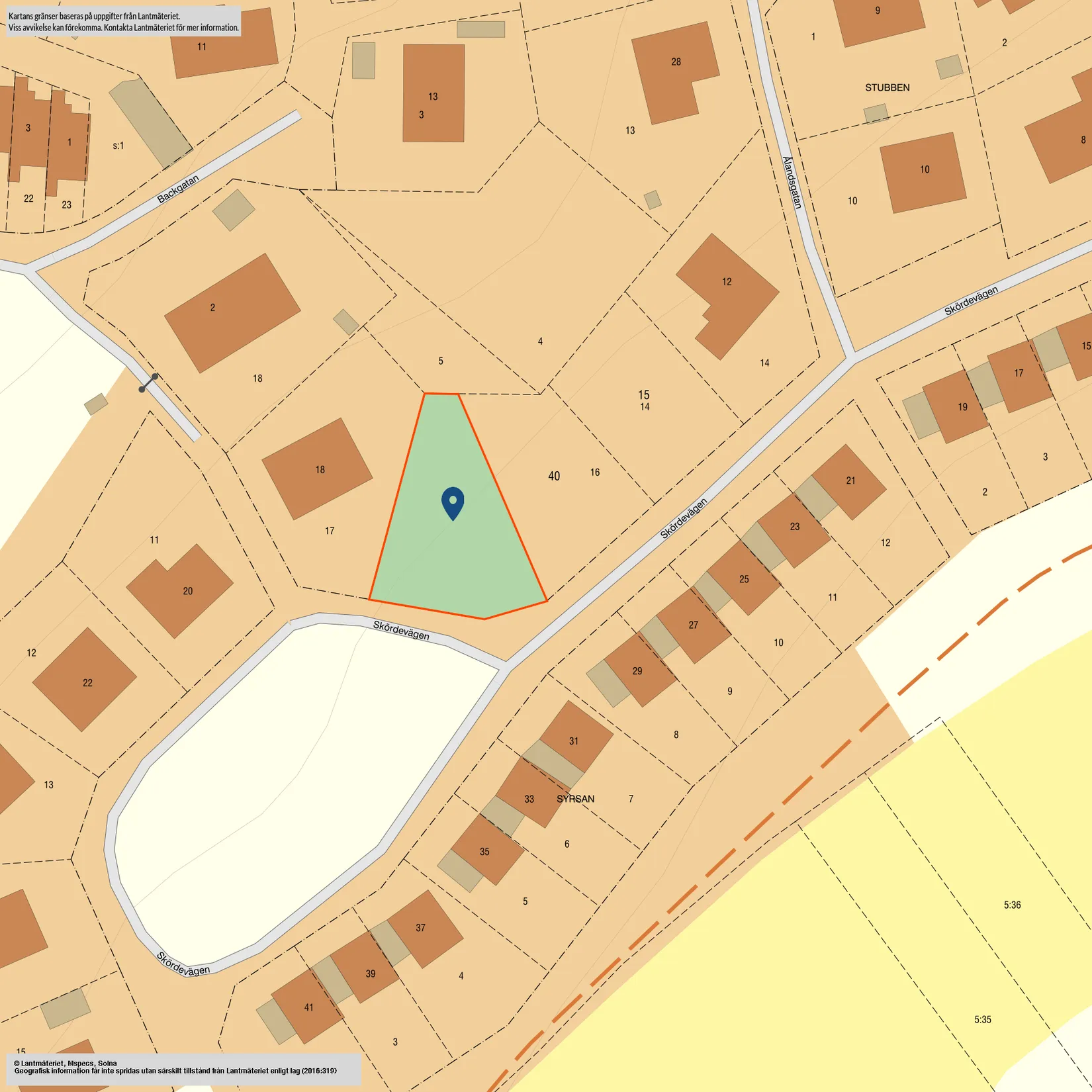 Tomt, Skördevägen 16B, Centralt - Kvisthamra, Norrtälje