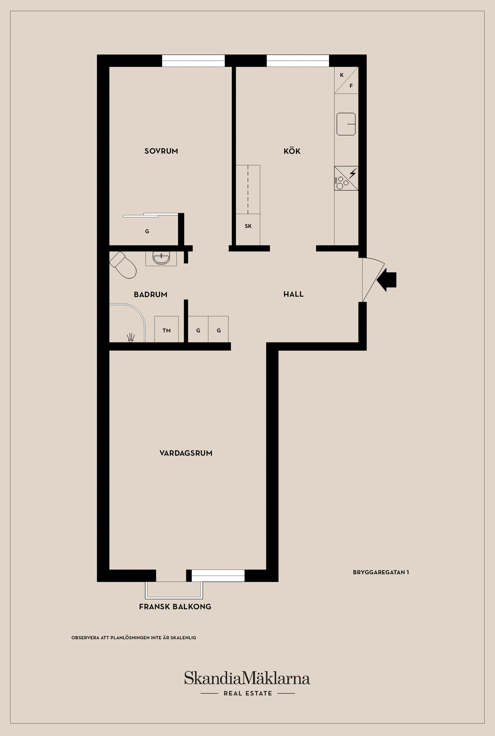 Bostadsrätt, Bryggaregatan 1, Trossö, Karlskrona