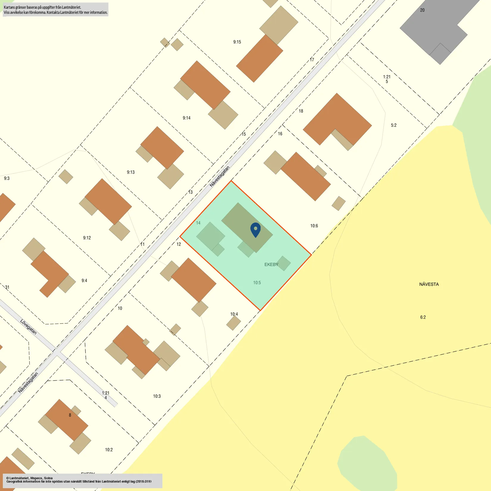 Villa, Nävestagatan 14, Ekeby-Gällersta, Kumla