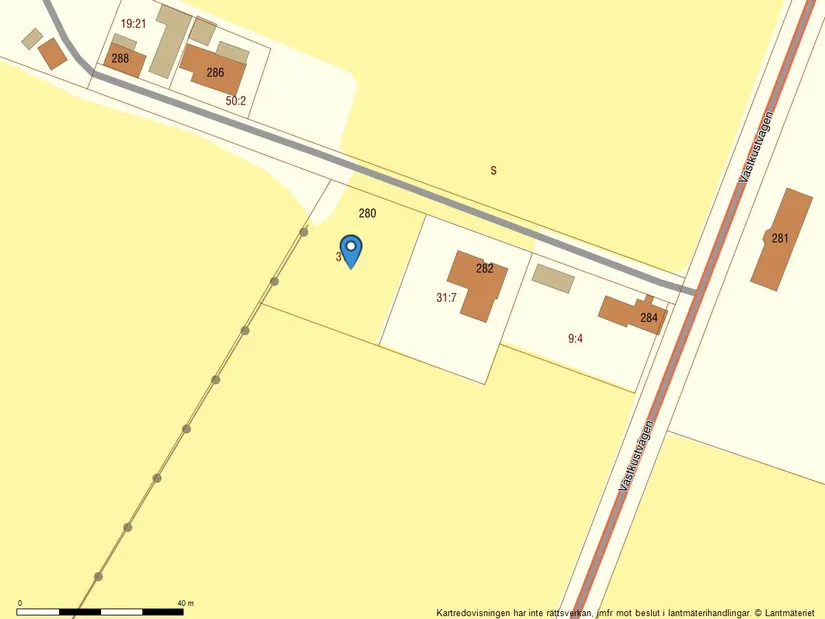 Tomt, Västkustvägen 280, Fleninge, Helsingborg