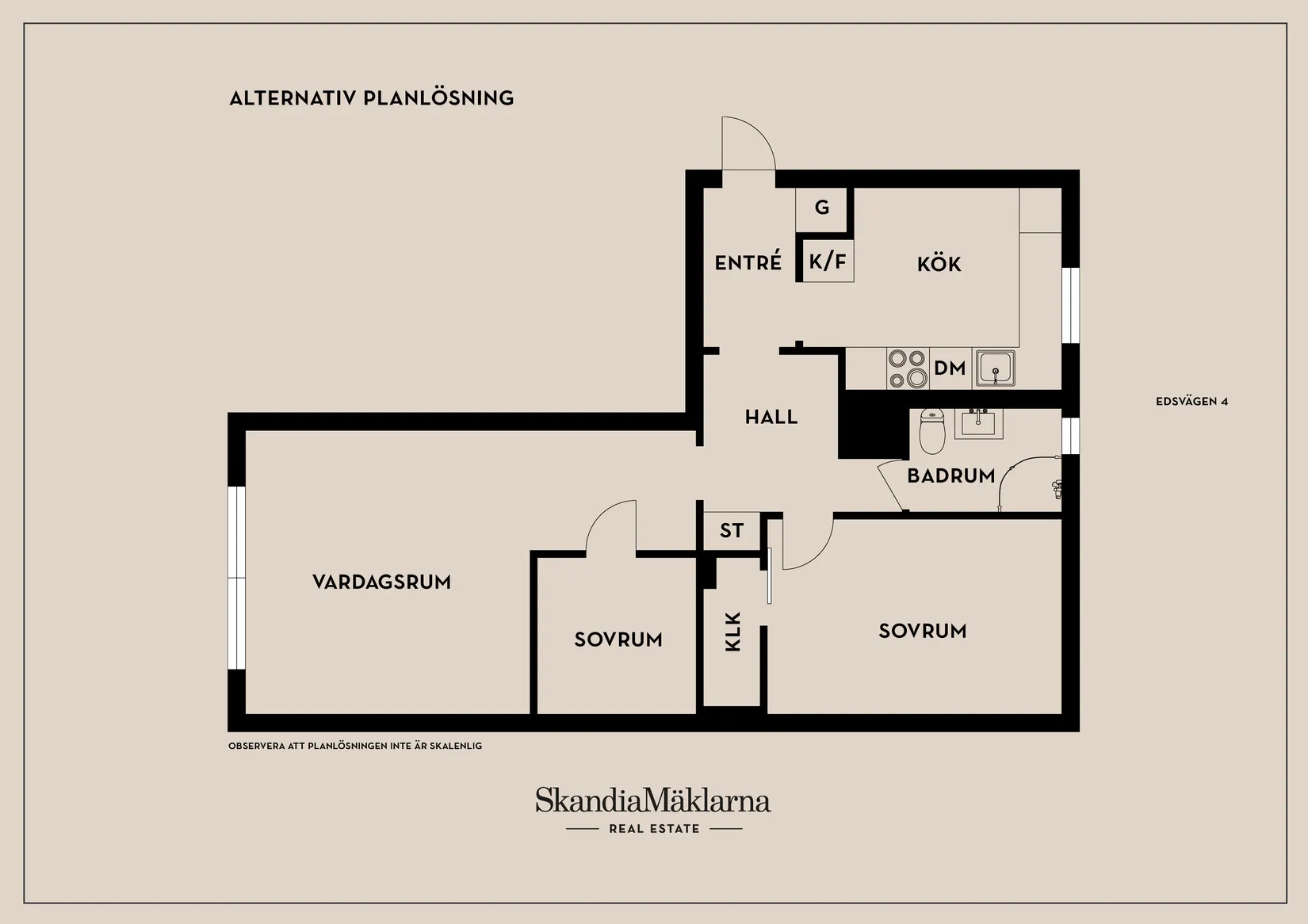 Bostadsrätt, Edsvägen 4, Centrala Huddinge, Huddinge