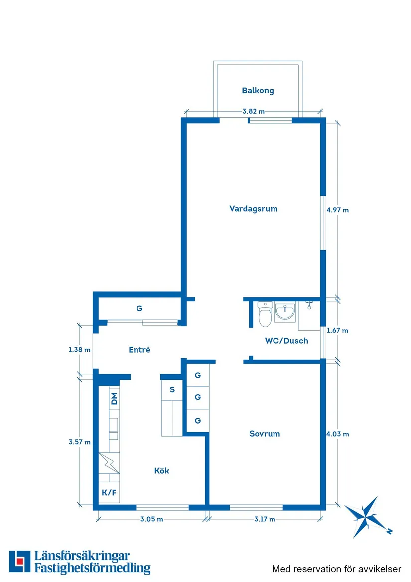 Bostadsrätt, Spolegatan 8B, 2 vån, Holm, Motala