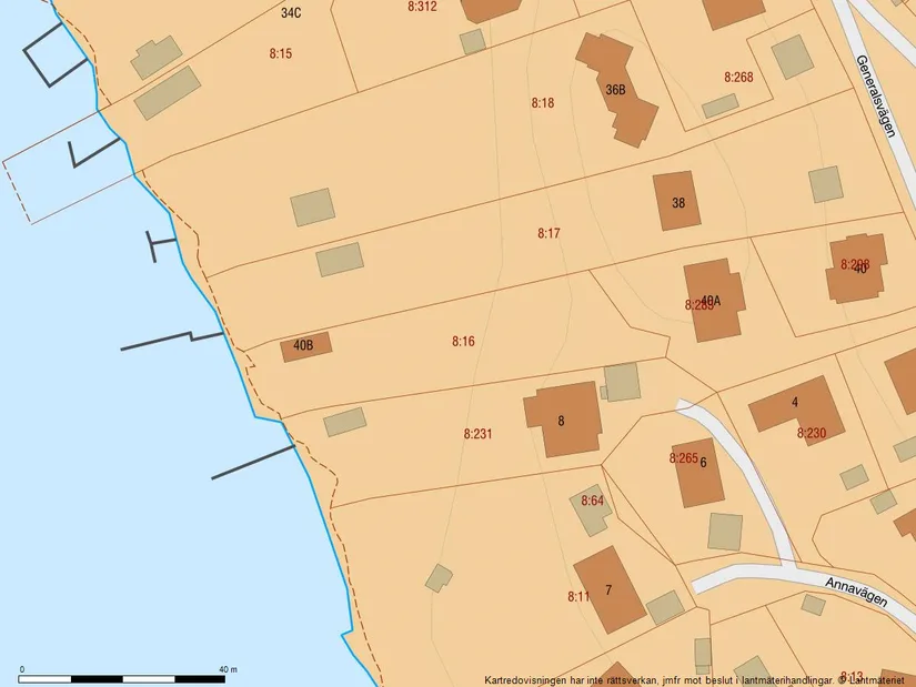 Tomt, Generalsvägen 40B, Österskär, Österåker