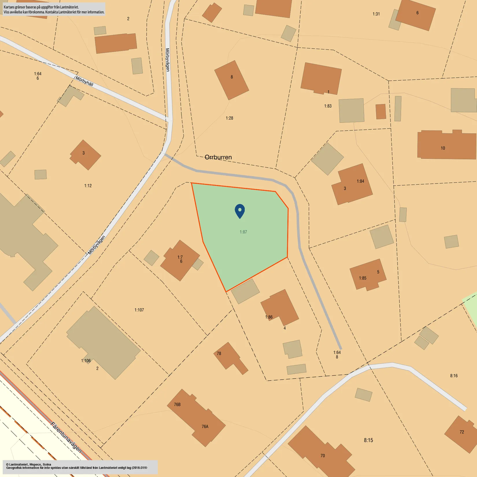 Tomt, Gryningsvägen 2, Ekerö