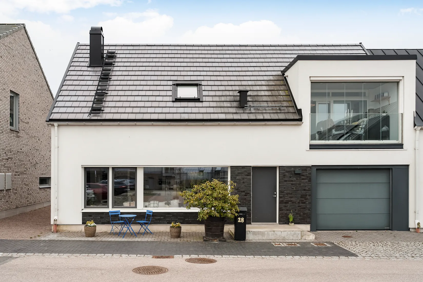 Villa, Radhus, Strandridaregatan 28, Borstahusen, Landskrona