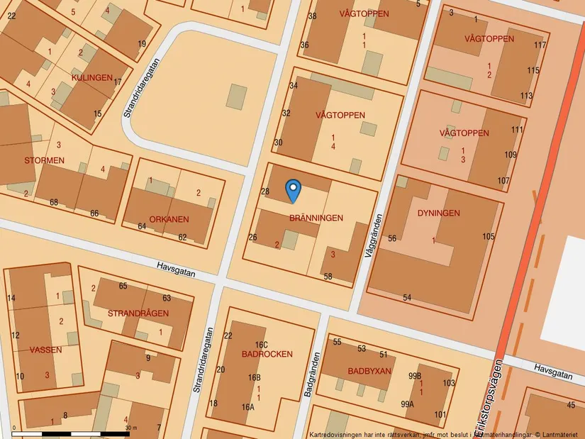 Villa, Radhus, Strandridaregatan 28, Borstahusen, Landskrona