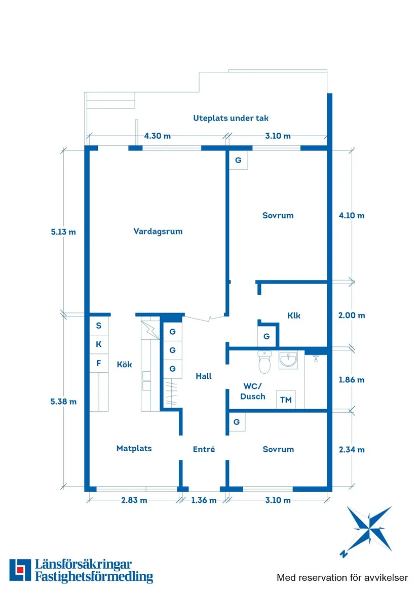 Bostadsrätt, Kvarngatan 17B, 1 vån, Motala Verkstad, Motala