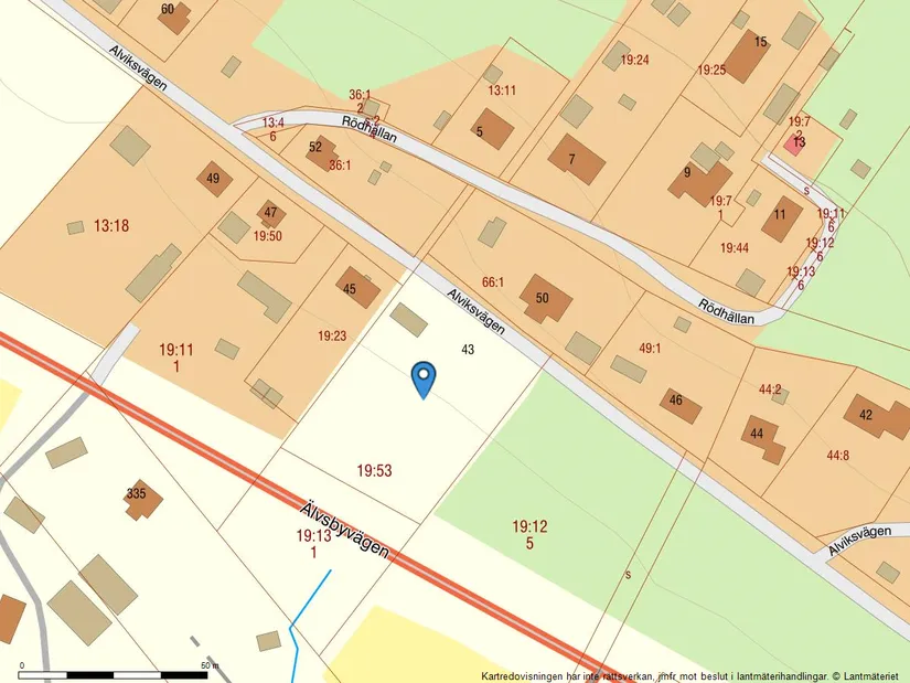 Tomt, Alviksvägen 43, Alvik, Luleå