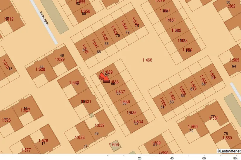 Villa, Radhus, SIMBORGARVÄGEN 60, Söra, Österåker