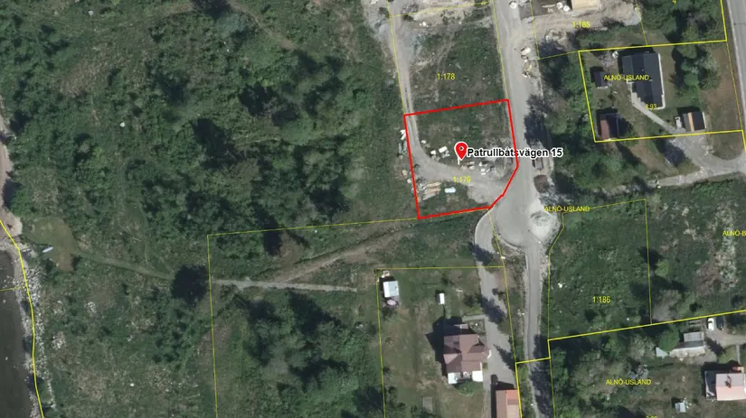 Tomt, Patrullbåtsvägen 15, Alnö - Ankarsvik, Sundsvall