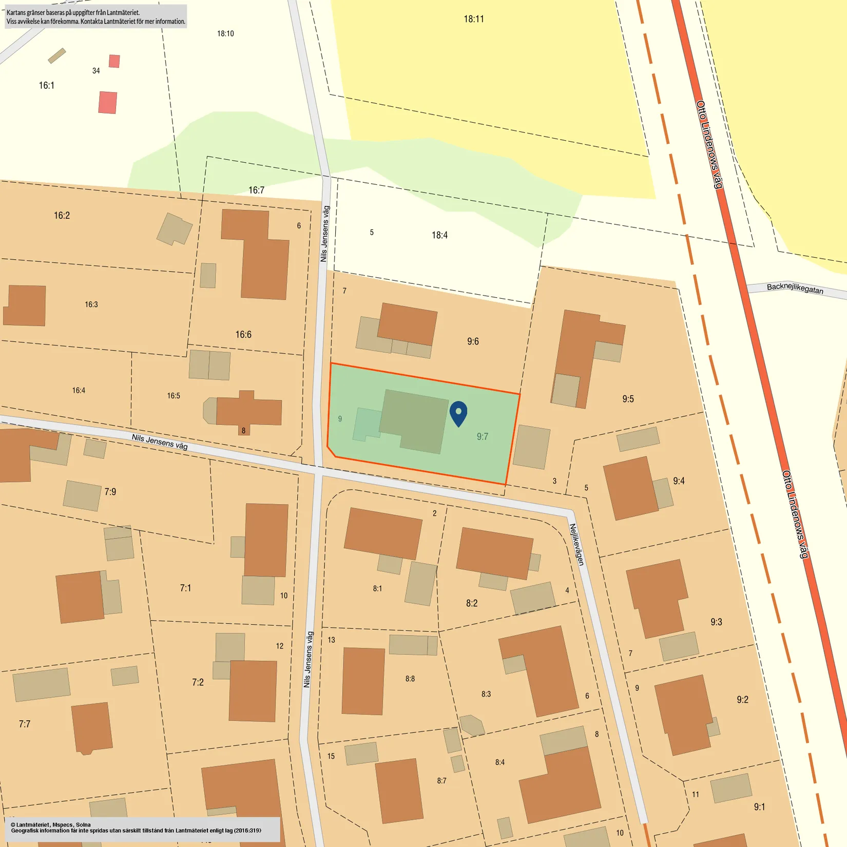 Villa, Nils Jensens väg 9, Hammarslund, Kristianstad