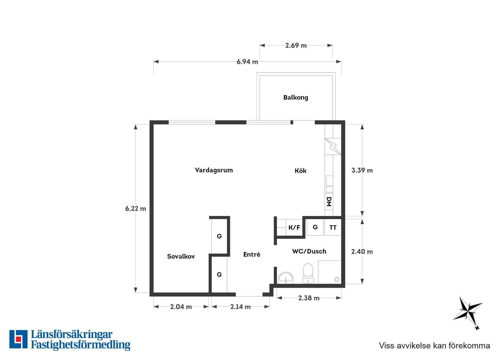 Bostadsrätt, Inägogatan 21A, VÅNING 7, Övre Eriksberg, Göteborg