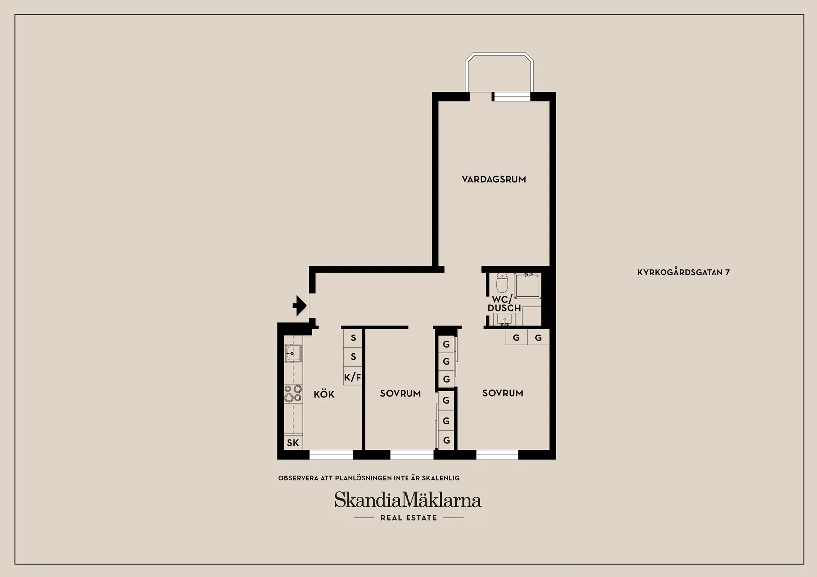 Bostadsrätt, Kyrkogårdsgatan 7, Göta, Borås