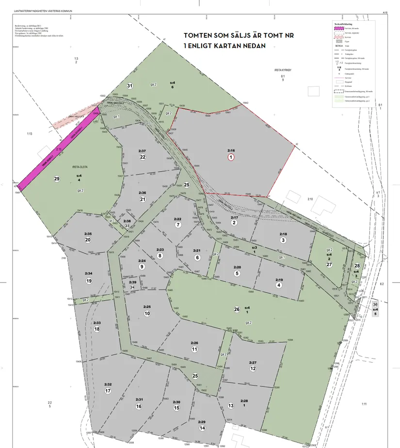 Tomt, Irsta Olsta, Irsta, Västerås