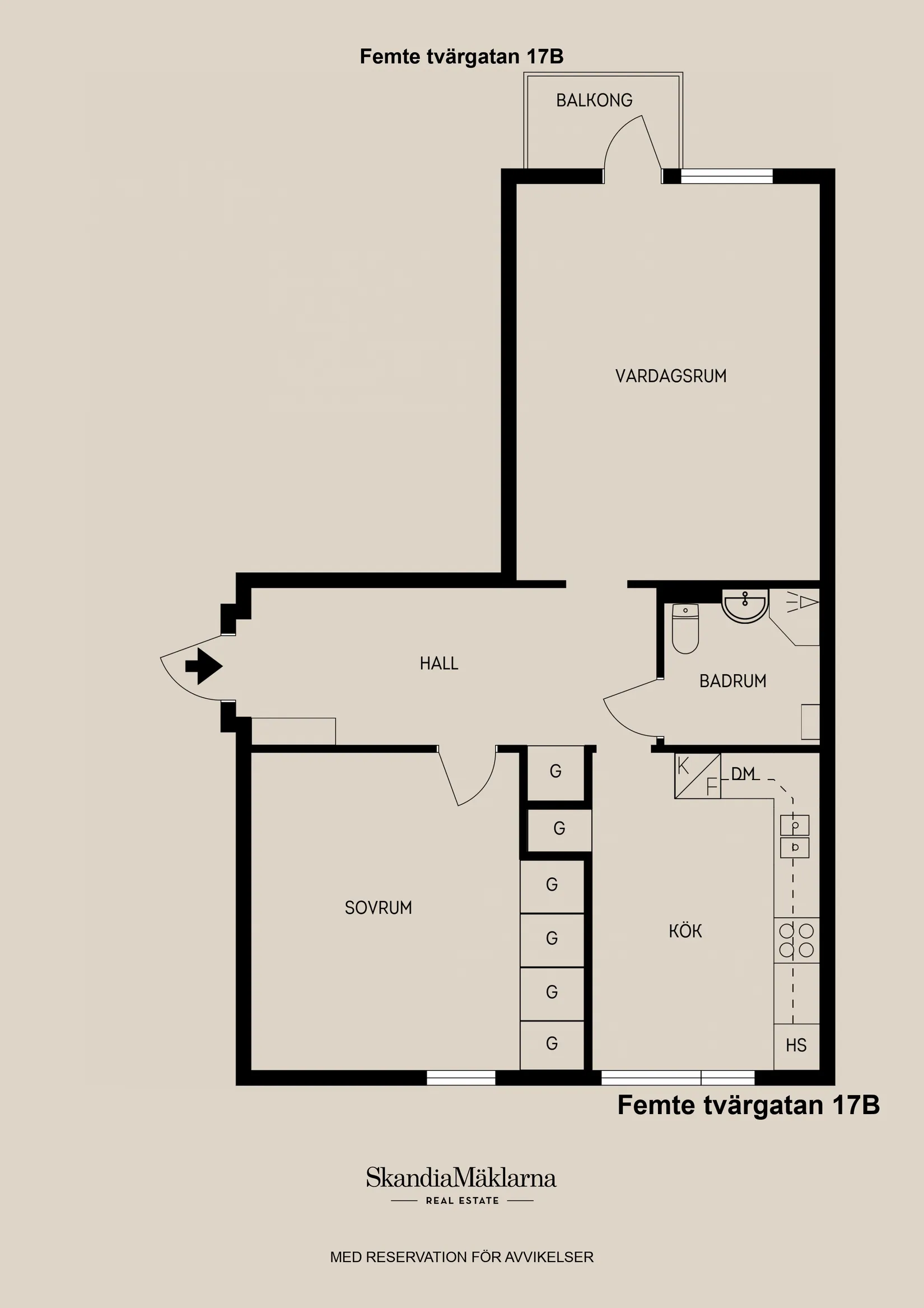 Bostadsrätt, Femte Tvärgatan 17B, Brynäs, Gävle