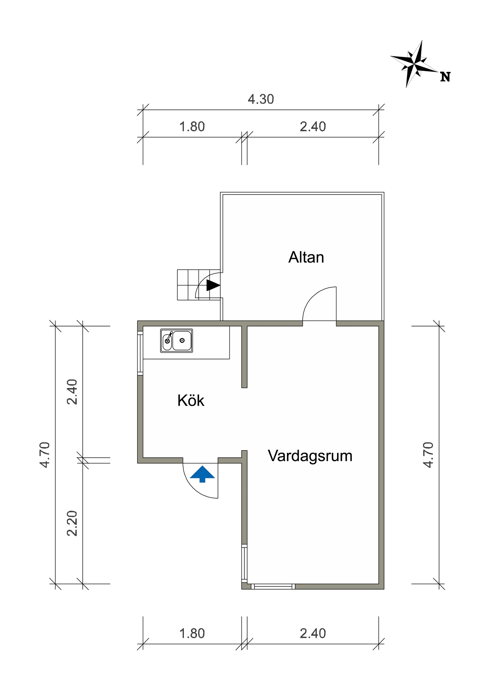 Fritidshus, Lyckestigen 8, Askim