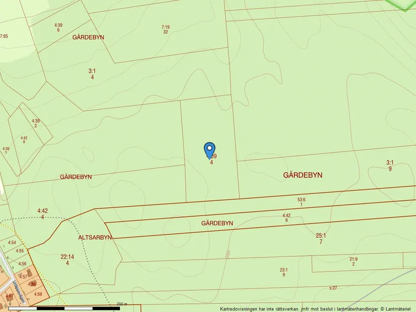 Gård/Skog, enligt skogsbruksplan, Gärdebyn, Rättvik