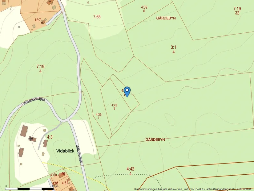 Gård/Skog, enligt skogsbruksplan, Gärdebyn, Rättvik