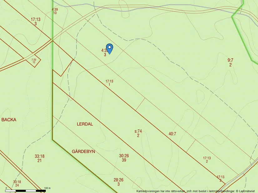 Gård/Skog, enligt skogsbruksplan, Gärdebyn, Rättvik