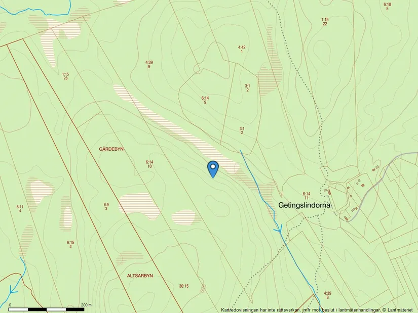 Gård/Skog, enligt skogsbruksplan, Gärdebyn, Rättvik