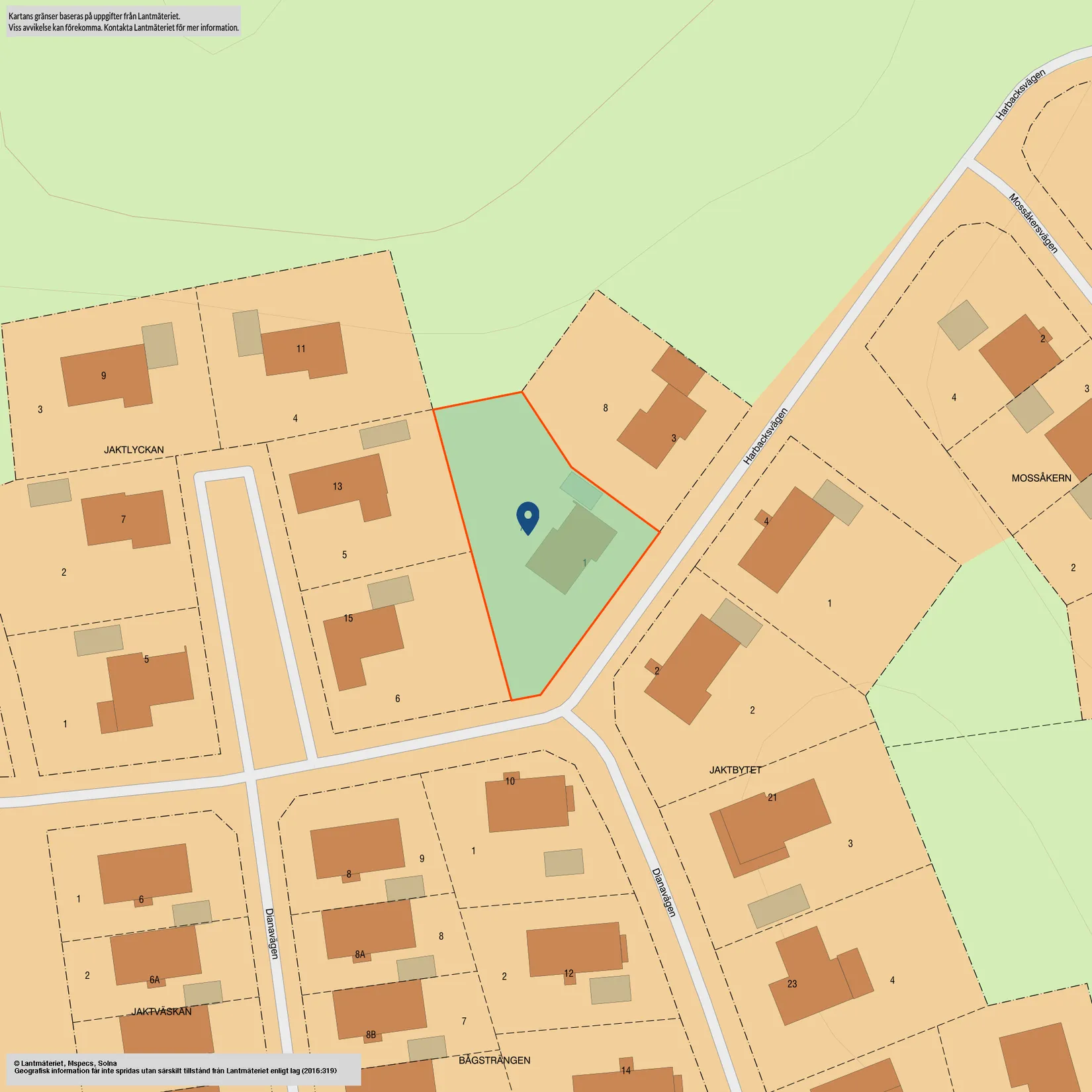 Villa, Harbacksvägen 1, Jägarnäs, Ludvika