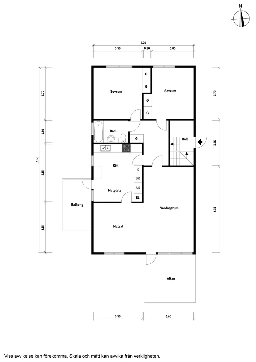 Villa, Kronoparksvägen 6, Hede, Kungsbacka