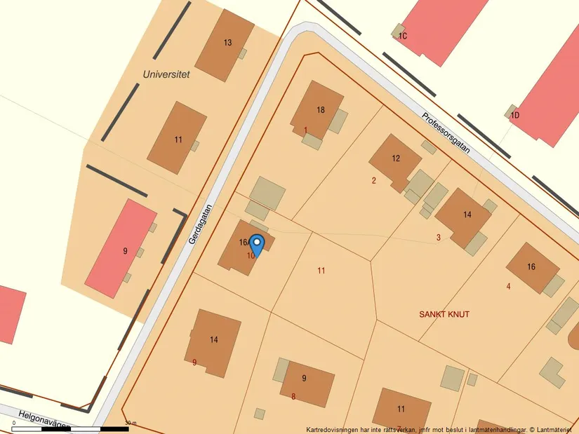 Villa, Gerdagatan 16A, Professorsstaden, Lund