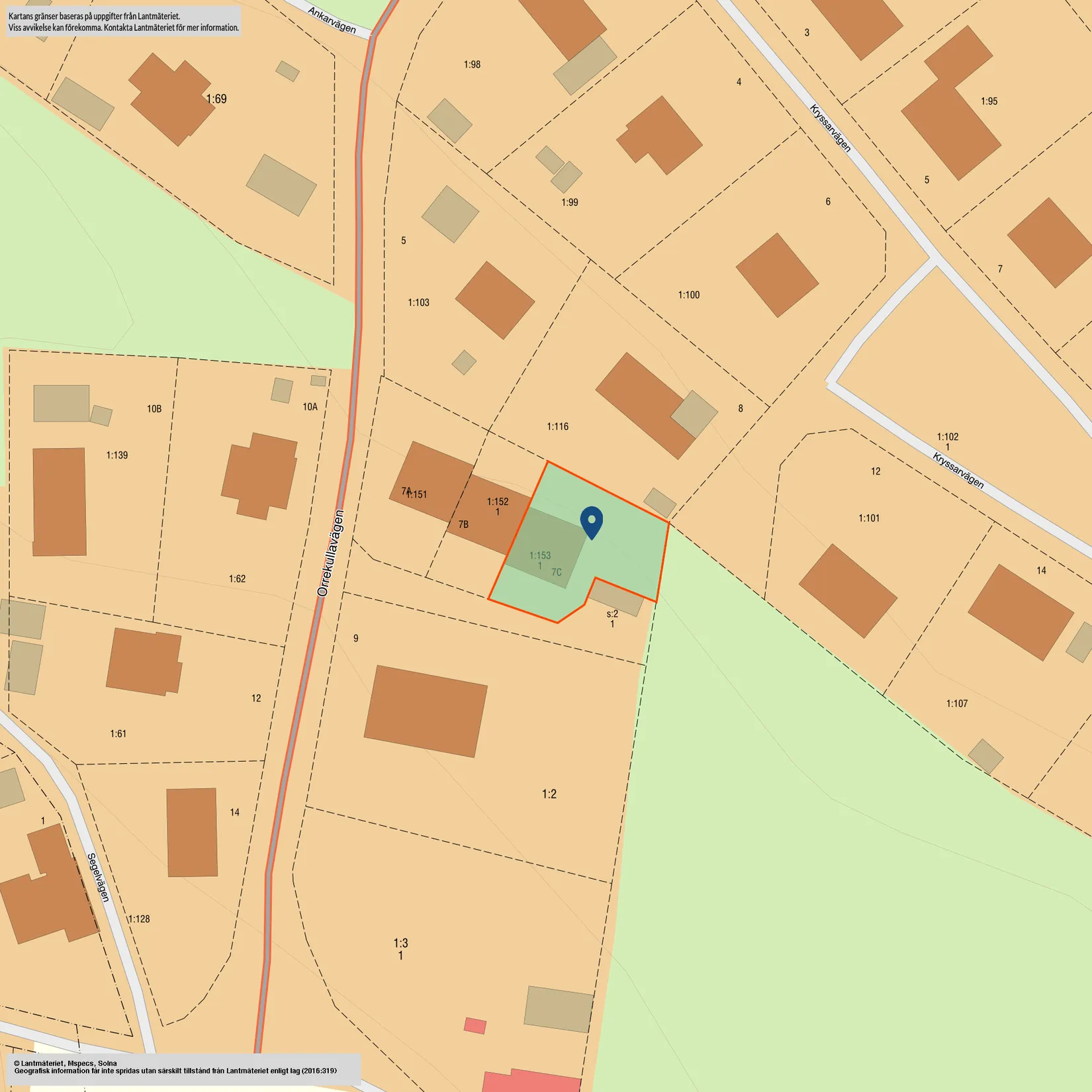 Radhus, Orrekullavägen 7C, Norrköping