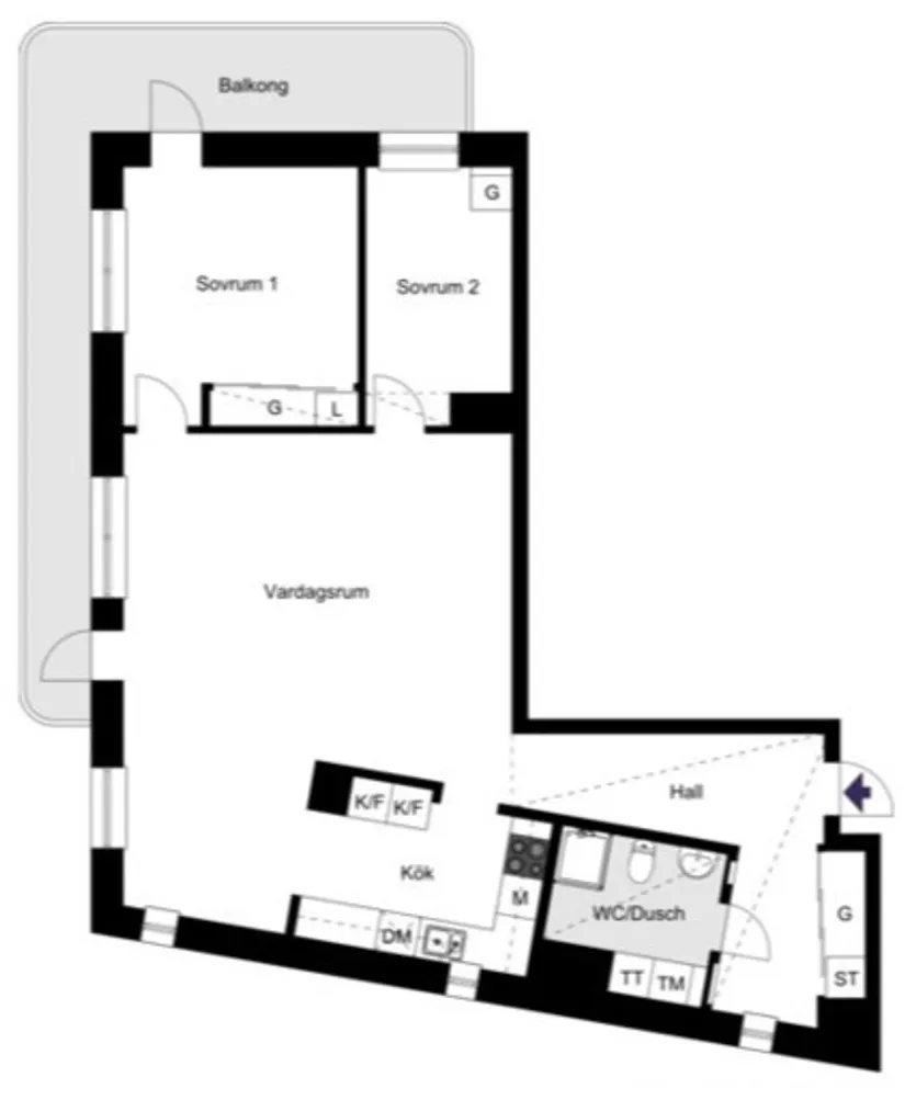 Bostadsrätt, Årstaskogs väg 9C, 14 tr, Liljeholmskajen/Årstaberg, Stockholm