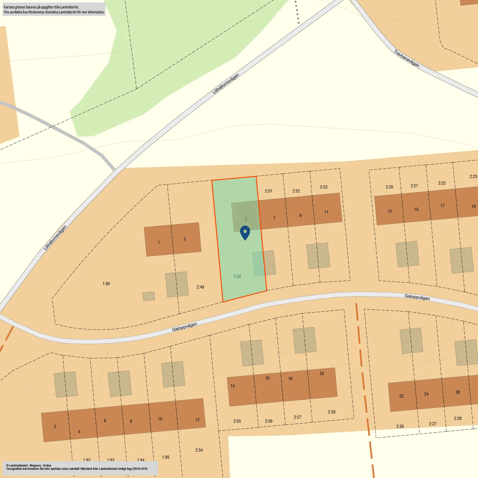 Radhus, Galoppvägen 5, Lillhällom, Sundsvall