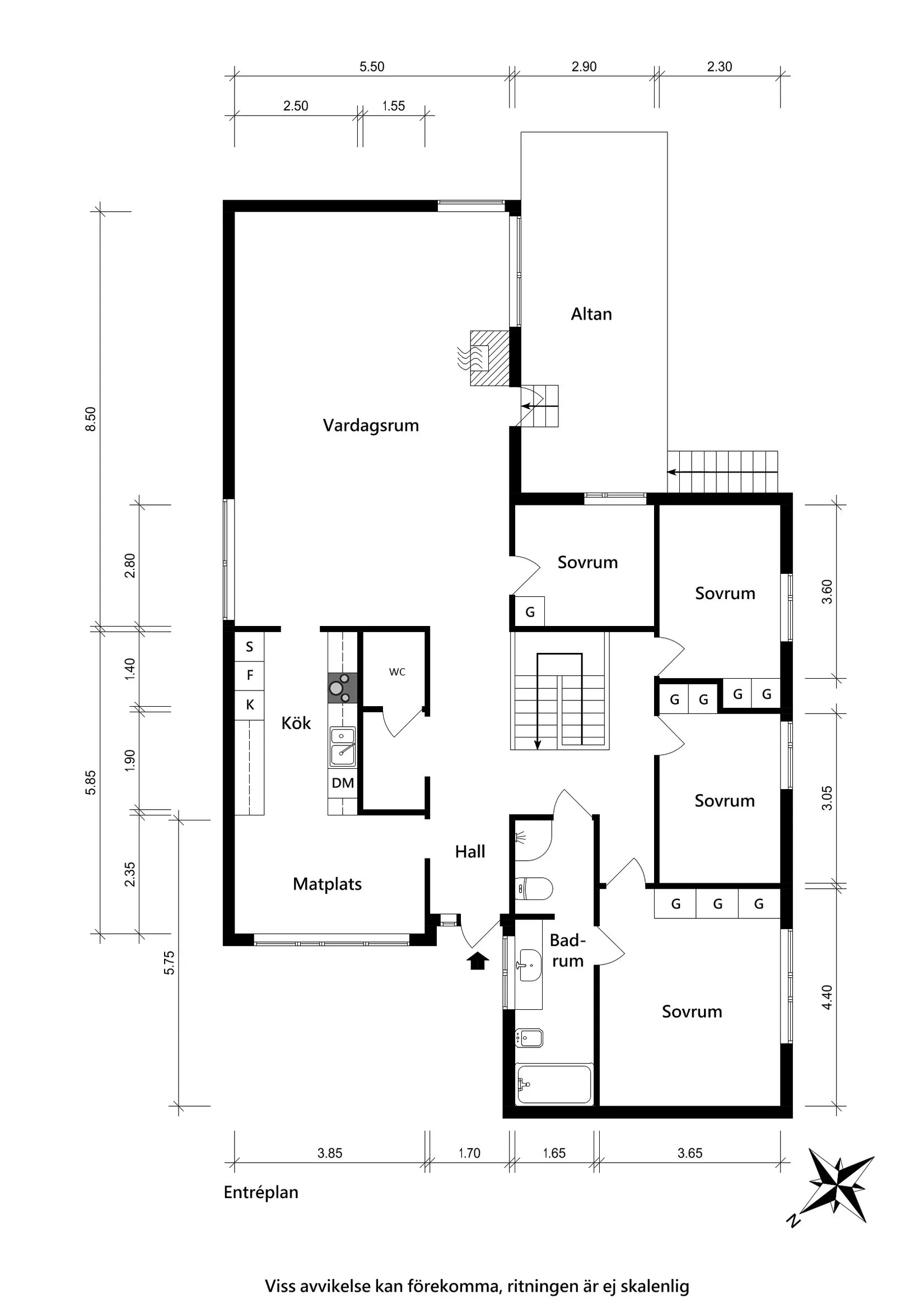 Villa, Bykällevägen 35, Kåhög, Partille