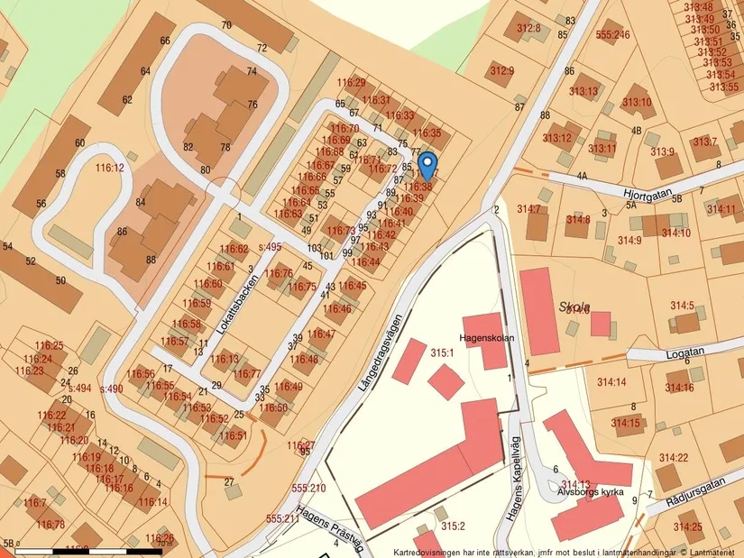 Villa, Radhus, Lokattsbacken 85, Hagen, Göteborg