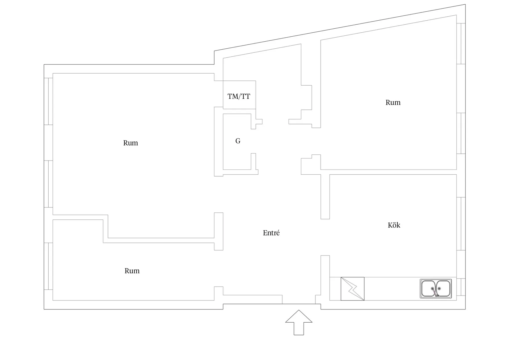 Bostadsrätt, Flensburgsgatan 3A, Dalaplan, Malmö