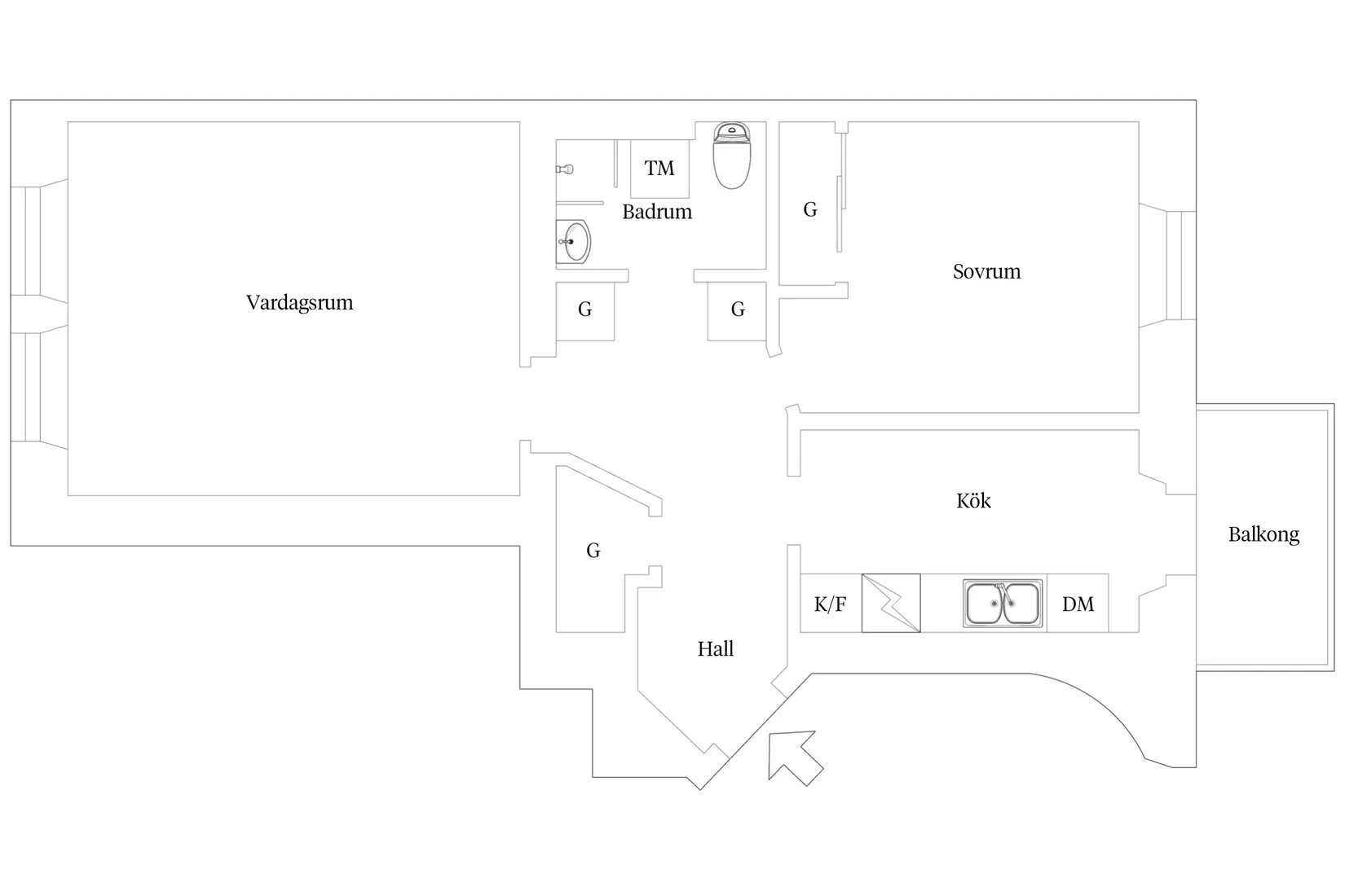 Bostadsrätt, Bondegatan 16A, Södermalm Katarina, Stockholm