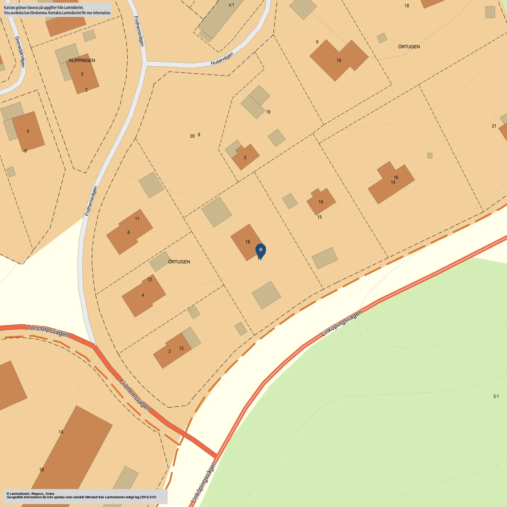 Villa, Linköpingsvägen 18, Viggestorp, Finspång