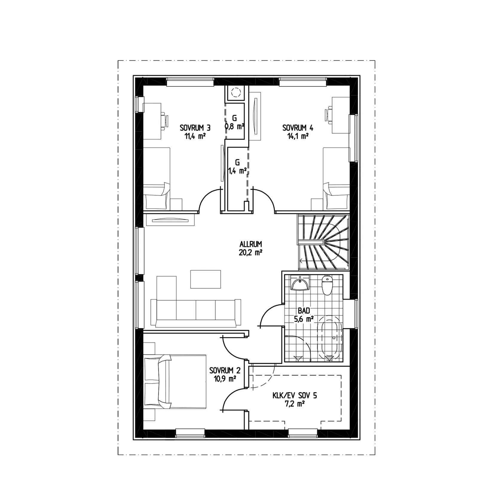 Villa, Björnmossvägen 96, Lindbacken, Uppsala