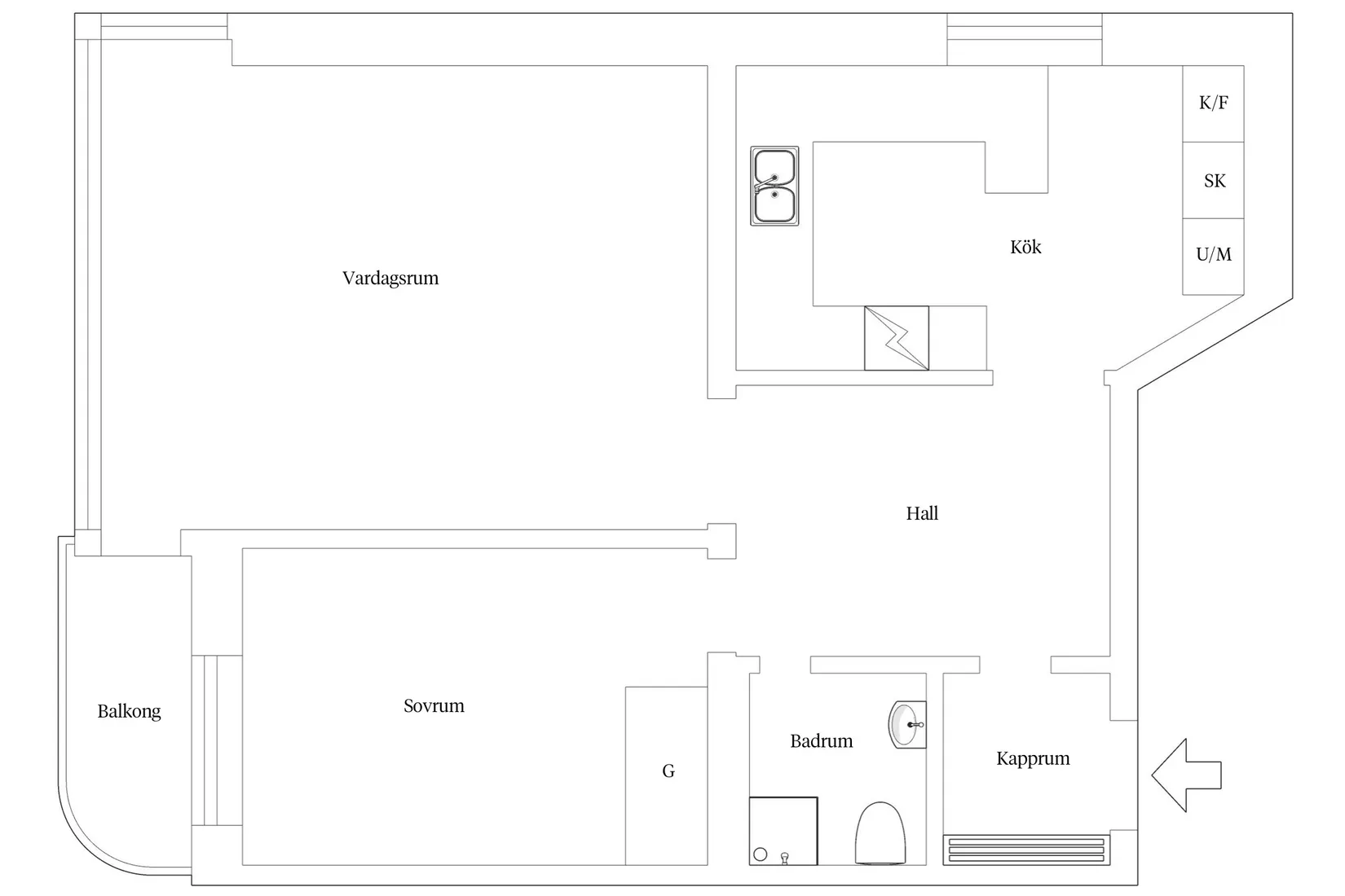 Bostadsrätt, Saarisvägen 1 C, Kirseberg/Midhem, Malmö